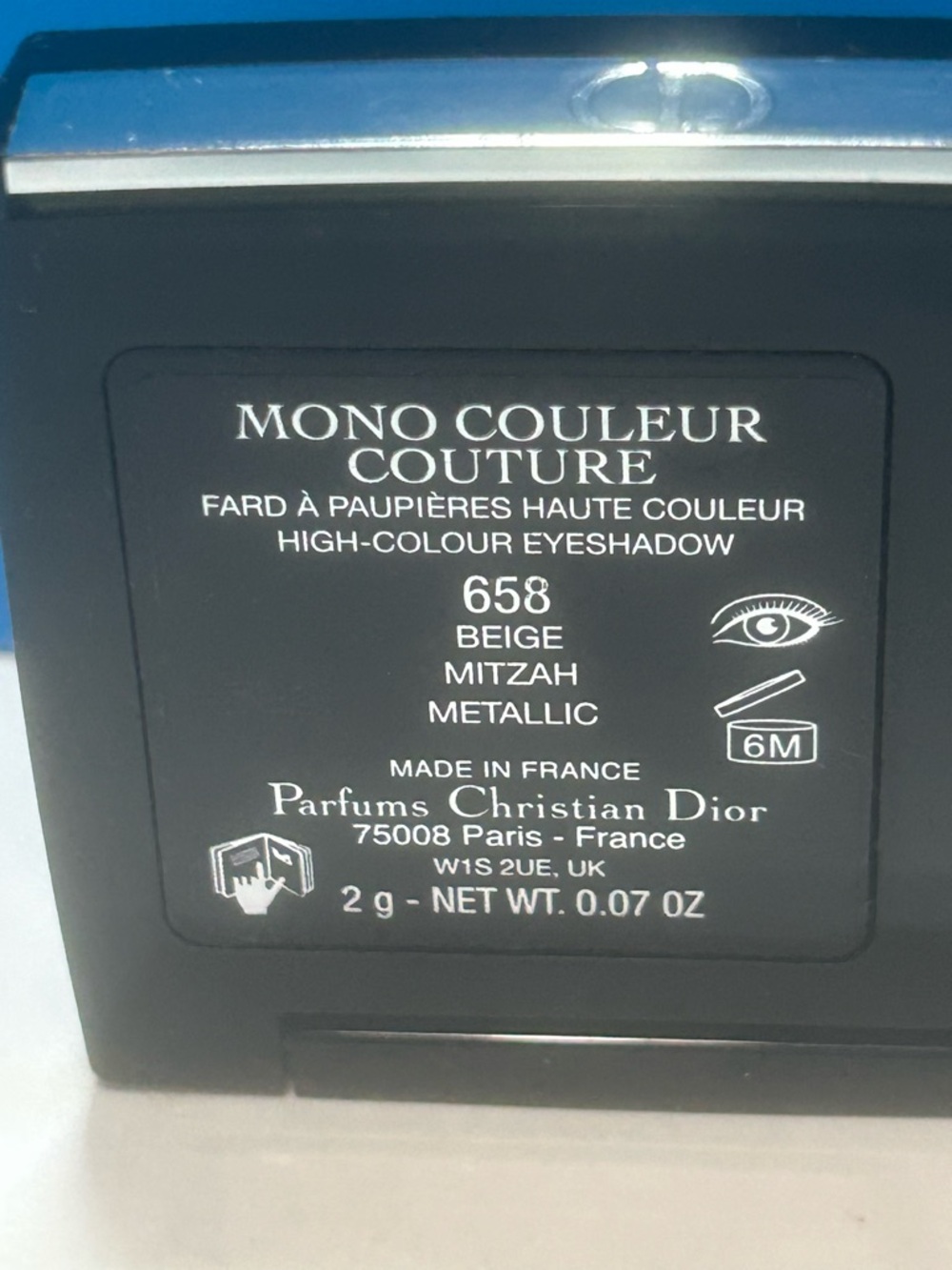 (Chipped) - Dior Mono Couleur Couture Eyeshadow 658 Beige Mitzah - Picture 4 of 5